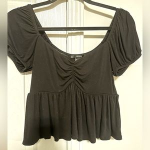 cropped babydoll shirt